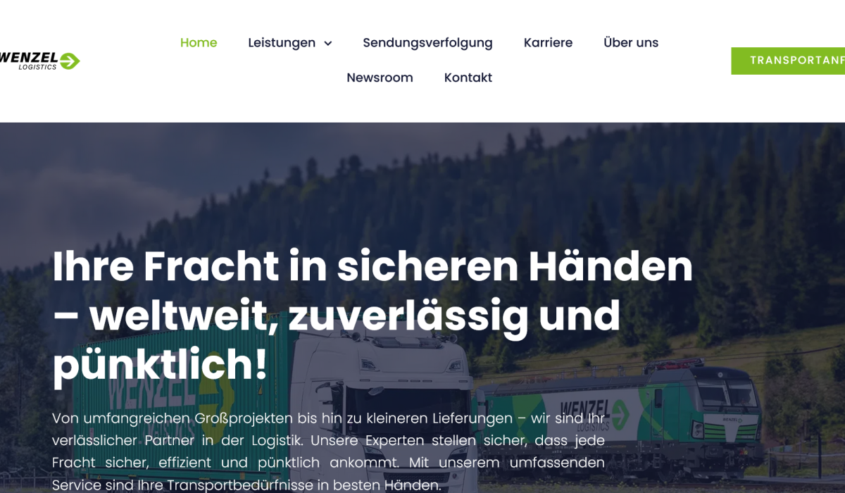 Screenshot 2026-03-02 at 01-04-31 Startseite - Transport und Logistik - Wenzel Logistics